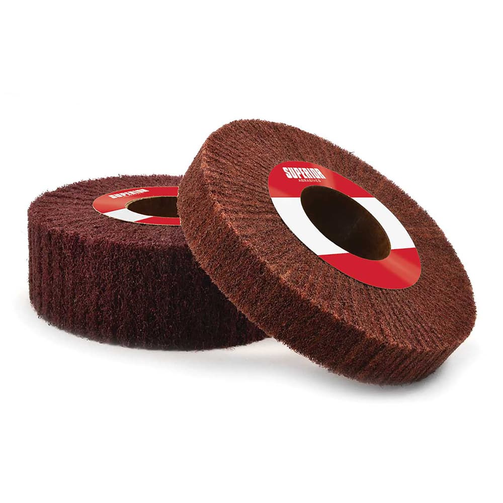 Superior Abrasives - Unmounted Flap Wheels; Abrasive Type: Non-Woven ; Outside Diameter (Inch): 8 ; Face Width (Inch): 2 ; Center Hole Size (Inch): 3 ; Abrasive Material: Aluminum Oxide ; Grade: Fine - Exact Tool & Supply