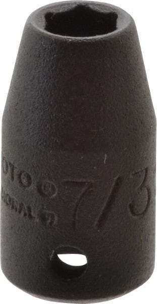 Proto - 1/4" Drive 7/32" Standard Impact Socket - 6 Points, 7/8" OAL - Exact Tool & Supply