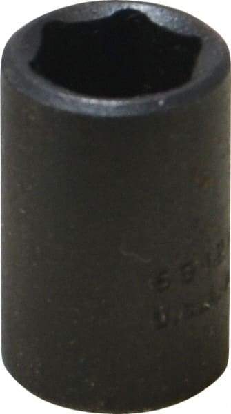 Proto - 1/4" Drive 3/8" Standard Impact Socket - 6 Points, 7/8" OAL - Exact Tool & Supply