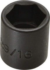 Proto - 1/4" Drive 9/16" Standard Impact Socket - 6 Points, 7/8" OAL - Exact Tool & Supply