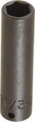 Proto - 1/4" Drive 11/32" Deep Impact Socket - 6 Points, 2" OAL - Exact Tool & Supply