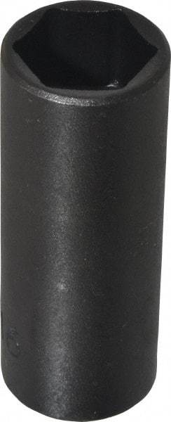 Proto - 1/4" Drive 9/16" Deep Impact Socket - 6 Points, 2" OAL - Exact Tool & Supply