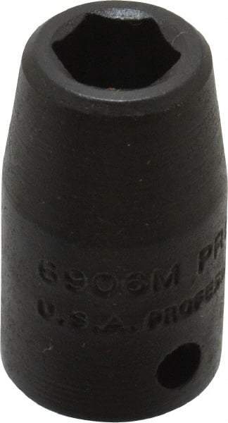 Proto - 1/4" Drive 6mm Standard Impact Socket - 6 Points, 63/64" OAL - Exact Tool & Supply