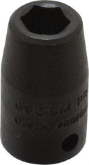 Proto - 1/4" Drive 6mm Standard Impact Socket - 6 Points, 63/64" OAL - Exact Tool & Supply