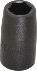 Proto - 1/4" Drive 7mm Standard Impact Socket - 6 Points, 7/8" OAL - Exact Tool & Supply
