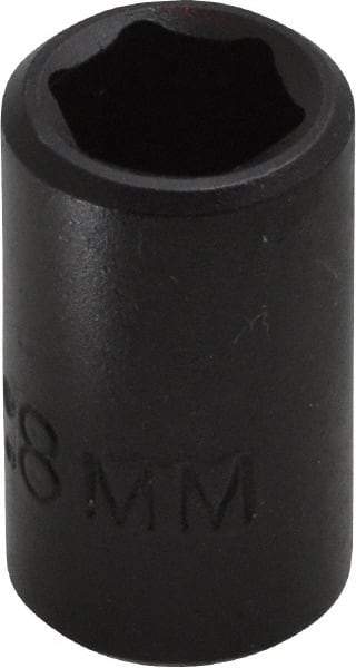 Proto - 1/4" Drive 8mm Standard Impact Socket - 6 Points, 7/8" OAL - Exact Tool & Supply