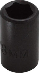 Proto - 1/4" Drive 8mm Standard Impact Socket - 6 Points, 7/8" OAL - Exact Tool & Supply