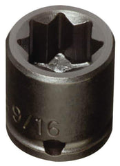 Proto - 3/8" Drive 9/16" Standard Impact Socket - 8 Points, 1" OAL - Exact Tool & Supply