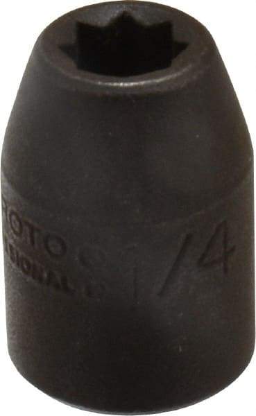 Proto - 3/8" Drive 1/4" Standard Impact Socket - 8 Points, 1" OAL - Exact Tool & Supply