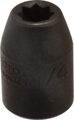 Proto - 3/8" Drive 1/4" Standard Impact Socket - 8 Points, 1" OAL - Exact Tool & Supply