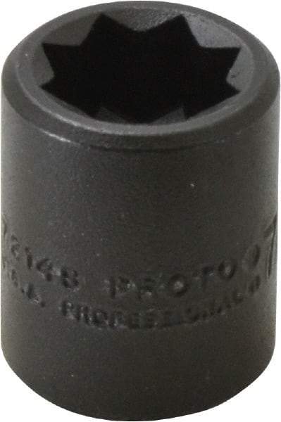 Proto - 3/8" Drive 7/16" Standard Impact Socket - 8 Points, 1" OAL - Exact Tool & Supply