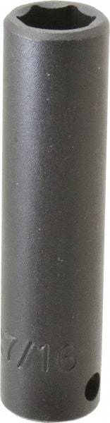 Proto - 3/8" Drive 7/16" Deep Impact Socket - 6 Points, 2-3/4" OAL - Exact Tool & Supply