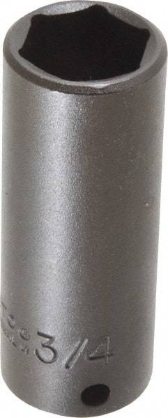 Proto - 3/8" Drive 3/4" Deep Impact Socket - 6 Points, 2-3/4" OAL - Exact Tool & Supply