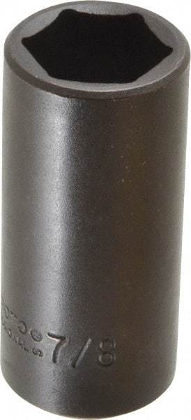 Proto - 3/8" Drive 7/8" Deep Impact Socket - 6 Points, 2-3/4" OAL - Exact Tool & Supply
