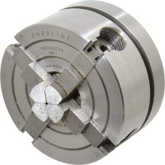 Sherline - 4 Jaws, 2.5" Diam, Independent Manual Lathe Chuck - 3/4-16" Spindle Mount - Exact Tool & Supply