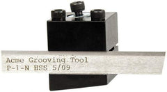 Sherline - 0.04 Inch Blade Width x 1/2 Inch Blade Height, Cutoff Blade Holder - 1 Inch Wide x 1-3/4 Inch High, High Speed Steel - Exact Tool & Supply