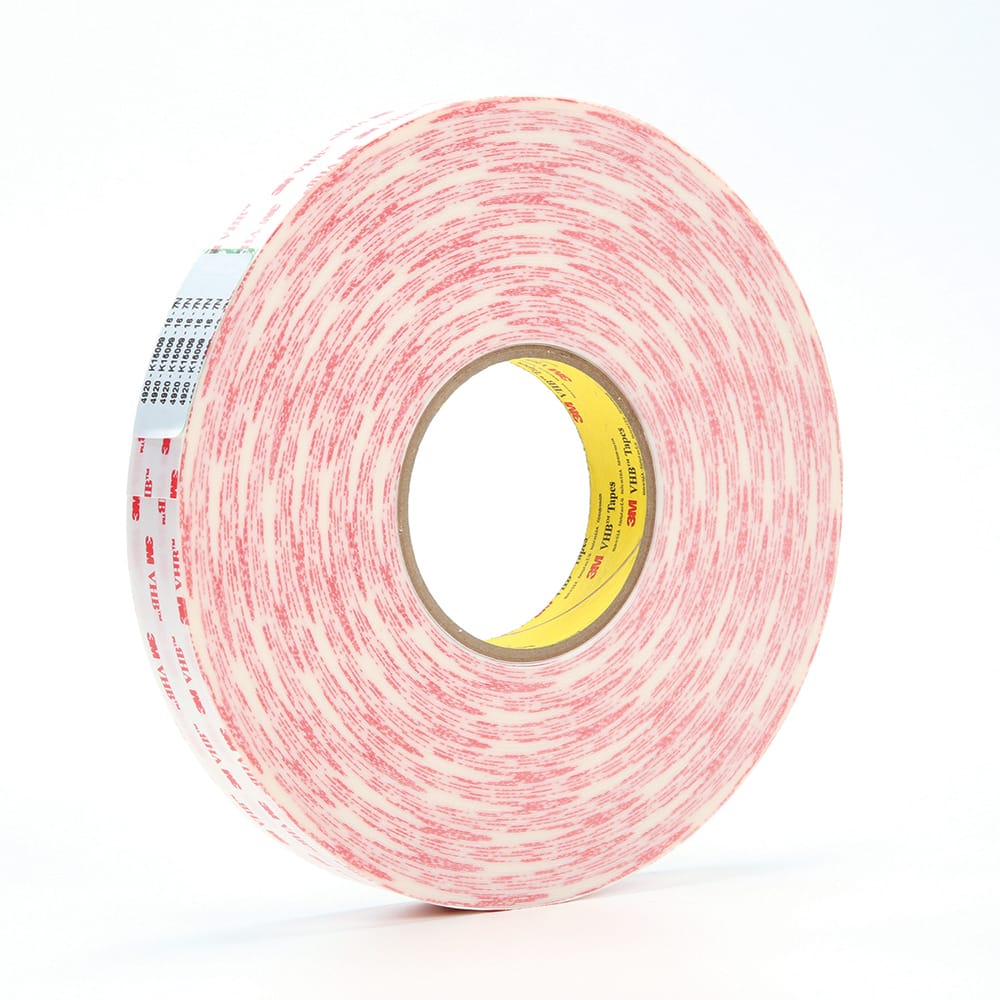 3M - Double Sided Tape; Material Family: Foam ; Length Range: 72 yd. and Larger ; Width (Inch): 1 ; Adhesive Material: Acrylic ; Thickness (mil): 15.0000 ; Length: 216 - Exact Tool & Supply