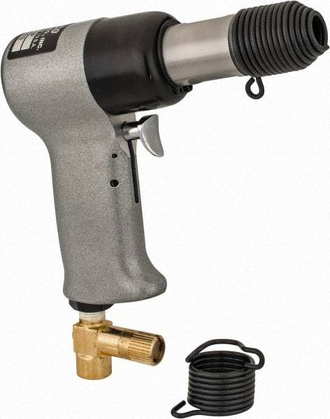 US Airtool - 3/32 & 5/32" Capacity, Air Riveting Hammer - 2-1/4" Long Stroke, 1/4" Inlet - Exact Tool & Supply