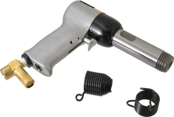US Airtool - 1/4 & 3/16" Capacity, Air Riveting Hammer - 3-1/16" Long Stroke, 1/4" Inlet - Exact Tool & Supply