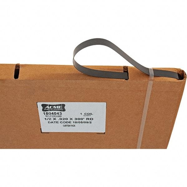 Made in USA - Steel & Plastic Strapping - 1/2X.020X300' SELF DISPING MTL BANDING - Exact Tool & Supply