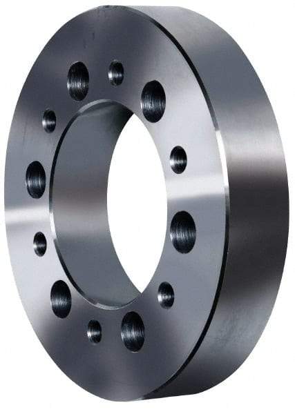 Pratt Burnerd America - Adapter Back Plate for 8" Diam Self Centering Lathe Chucks - A1/A2-5 Mount, 2-1/4" Through Hole Diam, Steel - Exact Tool & Supply