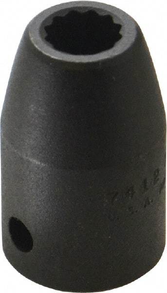 Proto - 1/2" Drive 3/8" Standard Impact Socket - 12 Points, 1-1/2" OAL - Exact Tool & Supply