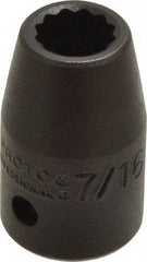 Proto - 1/2" Drive 7/16" Standard Impact Socket - 12 Points, 1-1/2" OAL - Exact Tool & Supply