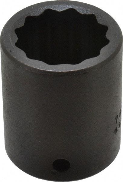 Proto - 1/2" Drive 1" Standard Impact Socket - 12 Points, 1-3/4" OAL - Exact Tool & Supply