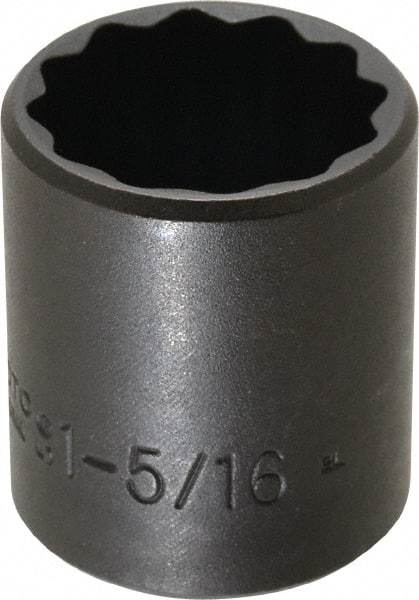 Proto - 1/2" Drive 1-5/16" Standard Impact Socket - 12 Points, 2" OAL - Exact Tool & Supply