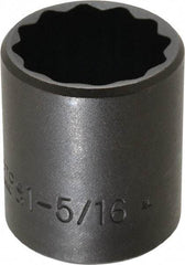 Proto - 1/2" Drive 1-5/16" Standard Impact Socket - 12 Points, 2" OAL - Exact Tool & Supply