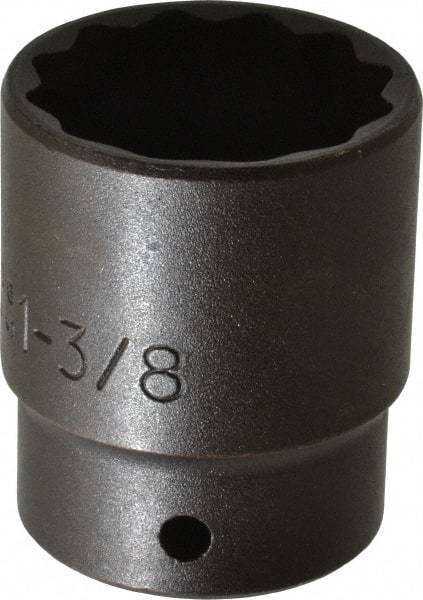 Proto - 1/2" Drive 1-3/8" Standard Impact Socket - 12 Points, 2-1/8" OAL - Exact Tool & Supply