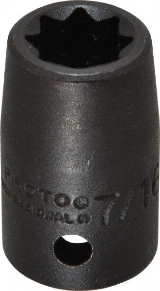 Proto - 1/2" Drive 7/16" Standard Impact Socket - 8 Points, 1-1/2" OAL - Exact Tool & Supply