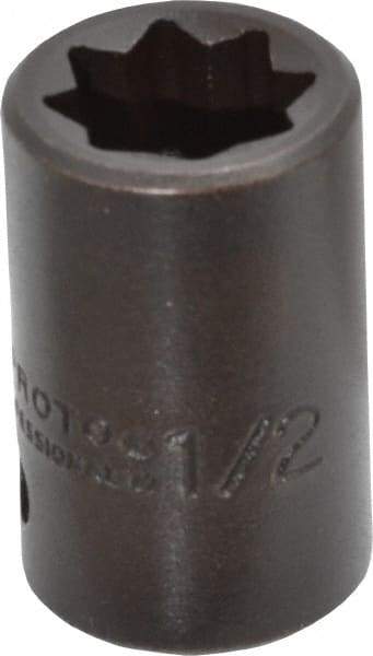 Proto - 1/2" Drive 1/2" Standard Impact Socket - 8 Points, 1-1/2" OAL - Exact Tool & Supply