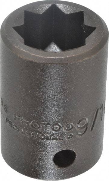 Proto - 1/2" Drive 9/16" Standard Impact Socket - 8 Points, 1-1/2" OAL - Exact Tool & Supply