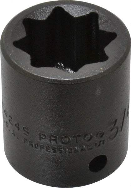 Proto - 1/2" Drive 3/4" Standard Impact Socket - 8 Points, 1-1/2" OAL - Exact Tool & Supply