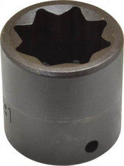 Proto - 1/2" Drive 1" Standard Impact Socket - 8 Points, 1-3/4" OAL - Exact Tool & Supply