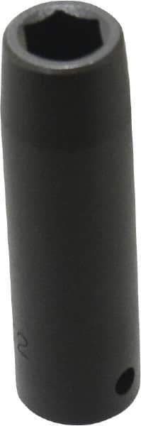 Proto - 1/2" Drive 1/2" Deep Impact Socket - 6 Points, 3-1/4" OAL - Exact Tool & Supply