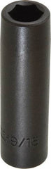 Proto - 1/2" Drive 9/16" Deep Impact Socket - 6 Points, 3-1/4" OAL - Exact Tool & Supply