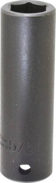Proto - 1/2" Drive 5/8" Deep Impact Socket - 6 Points, 3-1/4" OAL - Exact Tool & Supply