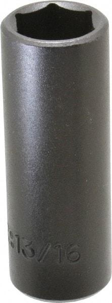 Proto - 1/2" Drive 13/16" Deep Impact Socket - 6 Points, 3-1/4" OAL - Exact Tool & Supply