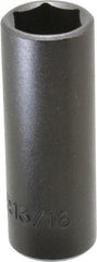 Proto - 1/2" Drive 13/16" Deep Impact Socket - 6 Points, 3-1/4" OAL - Exact Tool & Supply