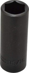 Proto - 1/2" Drive 15/16" Deep Impact Socket - 6 Points, 3-1/2" OAL - Exact Tool & Supply