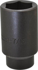 Proto - 1/2" Drive 1-7/16" Deep Impact Socket - 6 Points, 3-1/2" OAL - Exact Tool & Supply