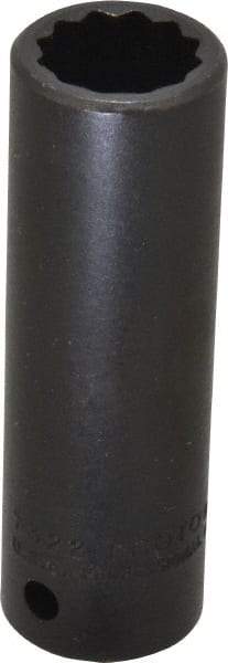Proto - 1/2" Drive 11/16" Deep Impact Socket - 12 Points, 3-1/4" OAL - Exact Tool & Supply