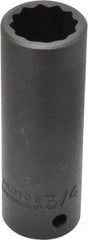 Proto - 1/2" Drive 3/4" Deep Impact Socket - 12 Points, 3-1/4" OAL - Exact Tool & Supply