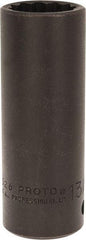 Proto - 1/2" Drive 13/16" Deep Impact Socket - 12 Points, 3-1/4" OAL - Exact Tool & Supply
