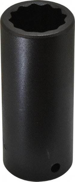 Proto - 1/2" Drive 1" Deep Impact Socket - 12 Points, 3-1/2" OAL - Exact Tool & Supply