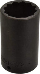 Proto - 1/2" Drive 1-1/2" Deep Impact Socket - 12 Points, 3-1/2" OAL - Exact Tool & Supply