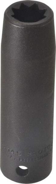 Proto - 1/2" Drive 7/16" Deep Impact Socket - 8 Points, 3-1/4" OAL - Exact Tool & Supply