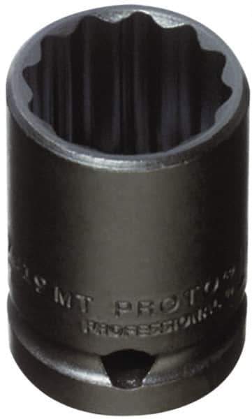 Proto - 1/2" Drive 14mm Standard Impact Socket - 12 Points, 1-1/2" OAL - Exact Tool & Supply